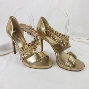 Michael Kors ruffle strap heels
